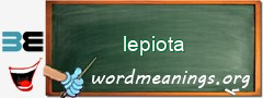 WordMeaning blackboard for lepiota